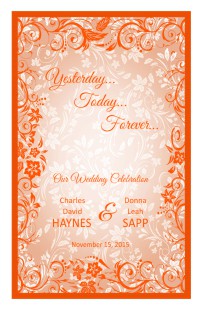 Wedding Program Cover Template 11D - Version 3